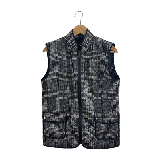 346 Brooks Brothers Women’s Plaid Quilted Puffer Vest Sz 8 - Picture 3 of 9